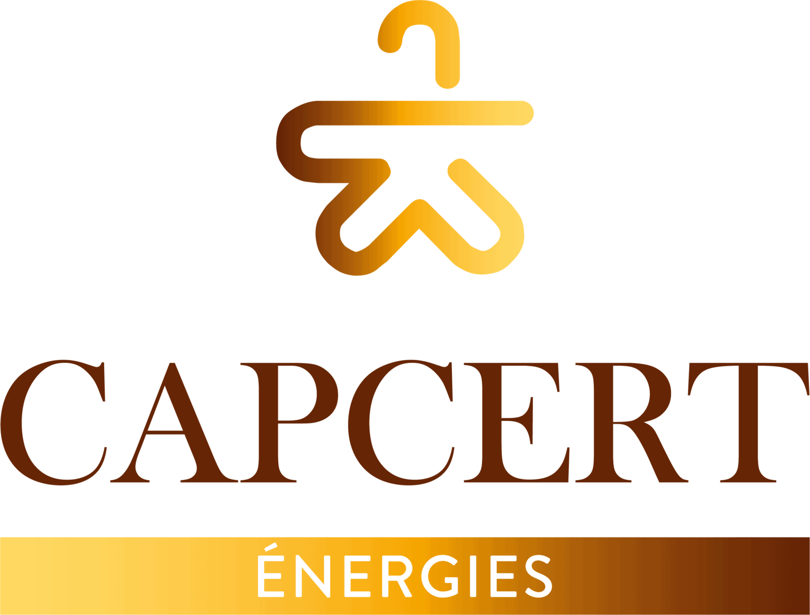 Capcert energies - Logo jaune Capcert - Capcertification